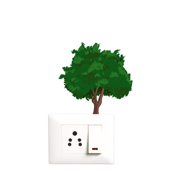 Scenic Tree - Nature Decorative Sticker Combo Pack for Switch Panel Board, Laptop, Fridge (Vinyl, Multicolour - Set Of 5) - Image 3