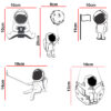 Astronauts - Space - Moon - Decorative Wall Sticker Combo Pack for Switch Panel Board, Laptop, Fridge.Decorative Sticker Combo Pack for Switch Panel Board, Laptop, Fridge (Vinyl, Multicolour - Set Of 5) - Image 2