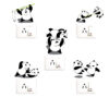 Panda - Animal - Decorative Wall Sticker Combo Pack For Switch Panel Board, Laptop, Fridge.Decorative Sticker Combo Pack for Switch Panel Board, Laptop, Fridge (Vinyl, Multicolour - Set Of 5)