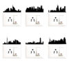 Famous City - Buildings - Monuments - Skyline Decorative Wall Sticker Combo Pack For Switch Panel Board, Laptop, Fridge.Decorative Sticker Combo Pack for Switch Panel Board, Laptop, Fridge (Vinyl, Multicolour - Set Of 6)