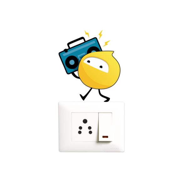 Funny Emoji Cartoon Expression  Sticker  - Decorative Wall Sticker Combo Pack For Switch Panel Board, Laptop, Fridge.Decorative Sticker Combo Pack for Switch Panel Board, Laptop, Fridge (Vinyl, Multicolour - Set Of 5) - Image 3