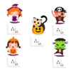 Cute Baby - Halloween - Characters - Decorative Wall Sticker Combo Pack For Switch Panel Board, Laptop, Fridge.Decorative Sticker Combo Pack for Switch Panel Board, Laptop, Fridge (Vinyl, Multicolour - Set Of 5)
