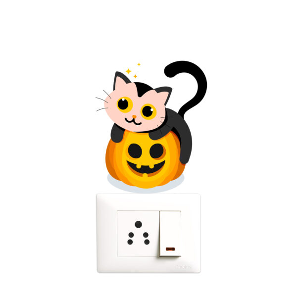 Cute Baby - Halloween - Characters - Decorative Wall Sticker Combo Pack For Switch Panel Board, Laptop, Fridge.Decorative Sticker Combo Pack for Switch Panel Board, Laptop, Fridge (Vinyl, Multicolour - Set Of 5) - Image 3
