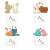 Cute - Animal - Bird - Romantic Decorative Wall Sticker Combo Pack For Switch Panel Board, Laptop, Fridge.Decorative Sticker Combo Pack for Switch Panel Board, Laptop, Fridge (Vinyl, Multicolour - Set Of 4)