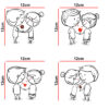 Cute - Couple - Romantic- Hearts Decorative Wall Sticker Combo Pack For Switch Panel Board, Laptop, Fridge.Decorative Sticker Combo Pack for Switch Panel Board, Laptop, Fridge (Vinyl, Multicolour - Set Of 4) - Image 2
