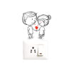 Cute - Couple - Romantic- Hearts Decorative Wall Sticker Combo Pack For Switch Panel Board, Laptop, Fridge.Decorative Sticker Combo Pack for Switch Panel Board, Laptop, Fridge (Vinyl, Multicolour - Set Of 4) - Image 3