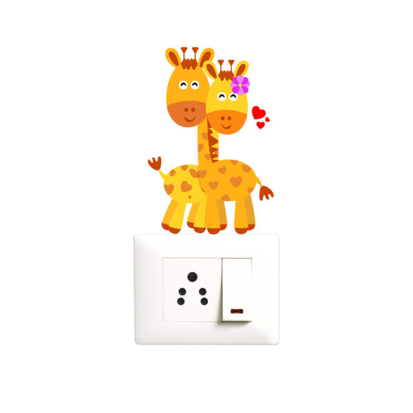 Cute - Animal - Bird - Romantic - Love Decorative Wall Sticker Combo Pack For Switch Panel Board, Laptop, Fridge.Decorative Sticker Combo Pack for Switch Panel Board, Laptop, Fridge (Vinyl, Multicolour - Set Of 5) - Image 3