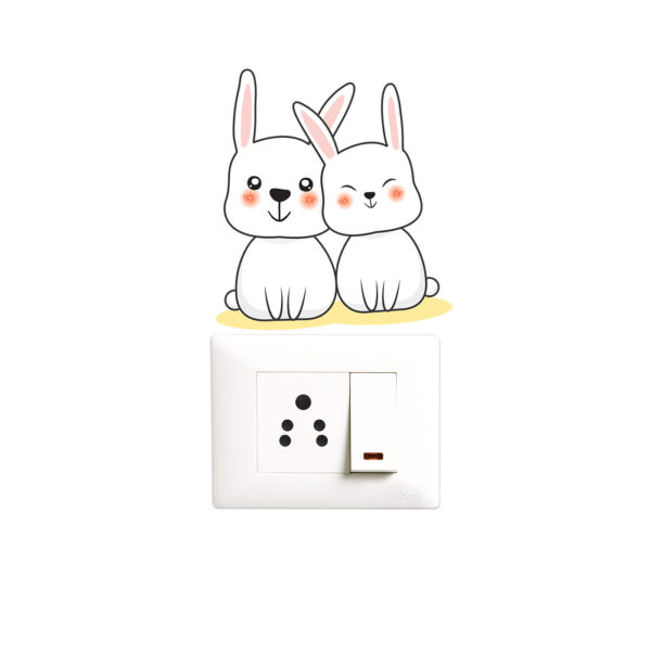 Cute - Animal - Bird - Romantic - Love Decorative Wall Sticker Combo Pack For Switch Panel Board, Laptop, Fridge.Decorative Sticker Combo Pack for Switch Panel Board, Laptop, Fridge (Vinyl, Multicolour - Set Of 5) - Image 3
