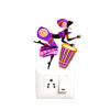 Colourful African - Dance - Zumba Decorative Wall Sticker Combo Pack For Switch Panel Board, Laptop, Fridge.  Decorative Sticker Combo Pack for Switch Panel Board, Laptop, Fridge (Vinyl, Multicolour - Set Of 6) - Image 3