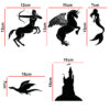 Fantasy - Story - Characters - Cartoon Decorative Wall Sticker Combo Pack For Switch Panel Board, Laptop, Fridge.Decorative Sticker Combo Pack for Switch Panel Board, Laptop, Fridge (Vinyl, Multicolour - Set Of 5) - Image 2