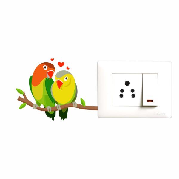 Cute - Love - Bird - Decorative Wall Sticker Combo Pack For Switch Panel Board, Laptop, Fridge.Decorative Sticker Combo Pack for Switch Panel Board, Laptop, Fridge (Vinyl, Multicolour - Set Of 5) - Image 3