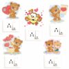 Cute -Teddy Bear - Love - Colorful - Decorative Wall Sticker Combo Pack For Switch Panel Board, Laptop, Fridge.Decorative Sticker Combo Pack for Switch Panel Board, Laptop, Fridge (Vinyl, Multicolour - Set Of 5)