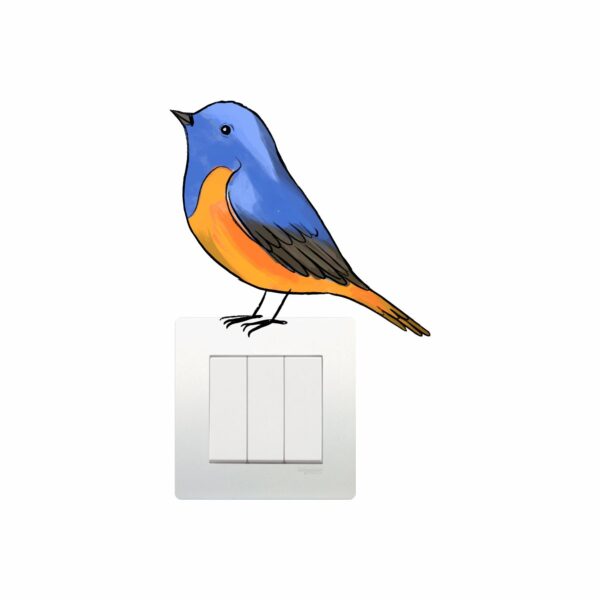 Colourful Birds SparrowDecorative Sticker Combo Pack for Switch Panel Board, Laptop, Fridge (Vinyl, Multicolour - Set Of 4) - Image 3