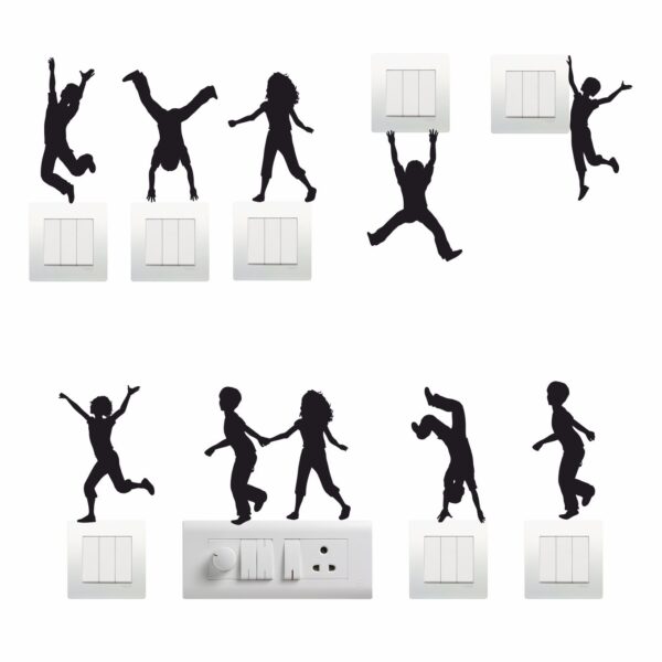 DanceDecorative Sticker Combo Pack for Switch Panel Board, Laptop, Fridge (Vinyl, Multicolour - Set Of 9)