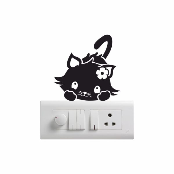 Ghost catsDecorative Sticker Combo Pack for Switch Panel Board, Laptop, Fridge (Vinyl, Multicolour - Set Of 6) - Image 3