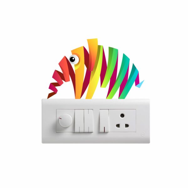 Colourful Paper ArtDecorative Sticker Combo Pack for Switch Panel Board, Laptop, Fridge (Vinyl, Multicolour - Set Of 5) - Image 3