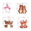 Lovely Couple AnimalsDecorative Sticker Combo Pack for Switch Panel Board, Laptop, Fridge (Vinyl, Multicolour - Set Of 4) - Image 2