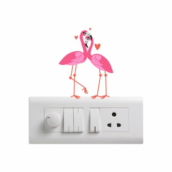 Lovely Couple AnimalsDecorative Sticker Combo Pack for Switch Panel Board, Laptop, Fridge (Vinyl, Multicolour - Set Of 4) - Image 3