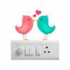 Lovely Couple BirdsDecorative Sticker Combo Pack for Switch Panel Board, Laptop, Fridge (Vinyl, Multicolour - Set Of 4) - Image 3
