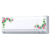 Floral Flower Colourful - AC Sticker Fridge Sticker Wall Sticker Split Ac Stickers Air Conditioner Sticker - Standard Size (Fit for All Models / Sizes /  Brands)