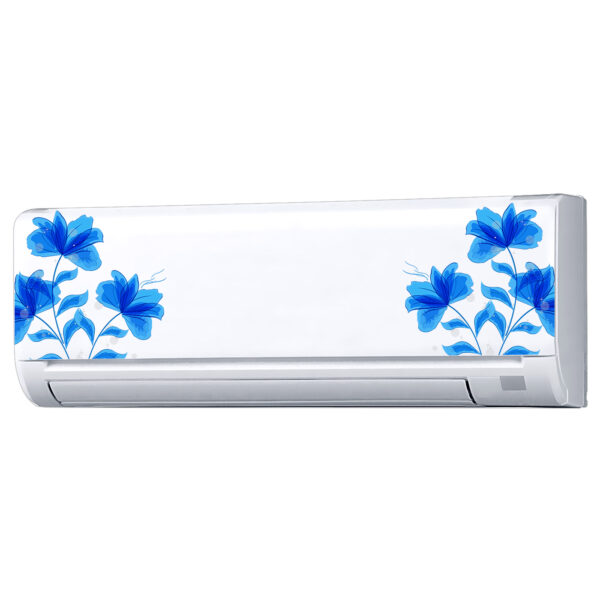 Floral Flower Colourful - AC Sticker Fridge Sticker Wall Sticker Split Ac Stickers Air Conditioner Sticker - Standard Size (Fit for All Models / Sizes /  Brands)