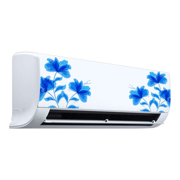 Floral Flower Colourful - AC Sticker Fridge Sticker Wall Sticker Split Ac Stickers Air Conditioner Sticker - Standard Size (Fit for All Models / Sizes /  Brands)