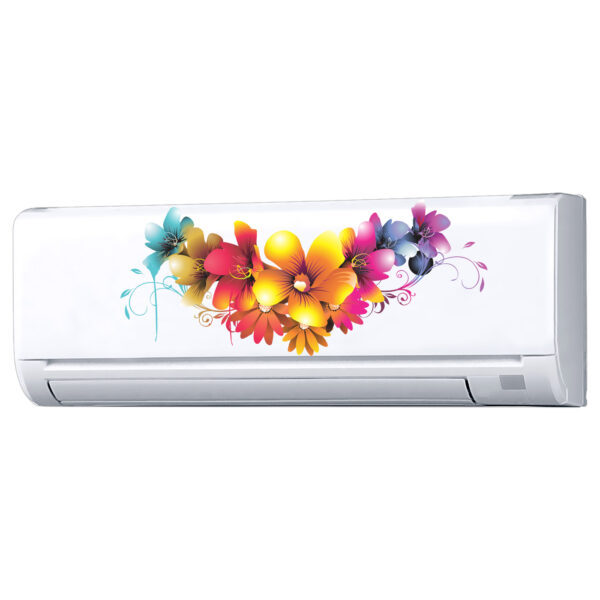 Abstract - AC Sticker Fridge Sticker Wall Sticker Split Ac Stickers Air Conditioner Sticker - Standard Size (Fit for All Models / Sizes /  Brands)