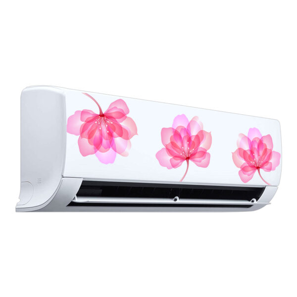 Floral Flower Colourful - AC Sticker Fridge Sticker Wall Sticker Split Ac Stickers Air Conditioner Sticker - Standard Size (Fit for All Models / Sizes /  Brands) - Image 2