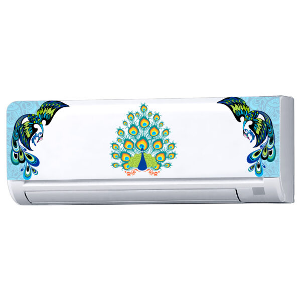 Birds Peacock - AC Sticker Fridge Sticker Wall Sticker Split Ac Stickers Air Conditioner Sticker - Standard Size (Fit for All Models / Sizes /  Brands)
