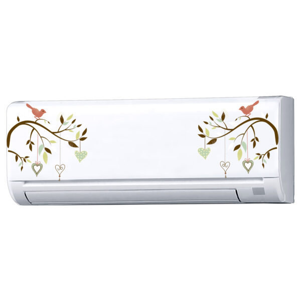 Birds - AC Sticker Fridge Sticker Wall Sticker Split Ac Stickers Air Conditioner Sticker - Standard Size (Fit for All Models / Sizes /  Brands)