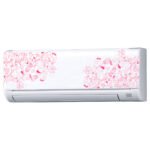 Floral Flower Colourful - AC Sticker Fridge Sticker Wall Sticker Split Ac Stickers Air Conditioner Sticker - Standard Size (Fit for All Models / Sizes /  Brands)
