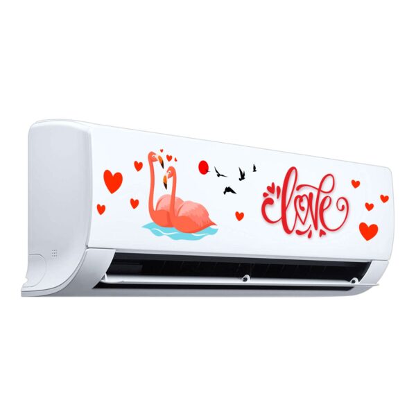 Swan Love Romantic - AC Sticker Fridge Sticker Wall Sticker Split Ac Stickers Air Conditioner Sticker - Standard Size (Fit for All Models / Sizes /  Brands) - Image 2