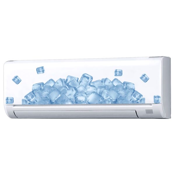 Ice Cold Blue - AC Sticker Fridge Sticker Wall Sticker Split Ac Stickers Air Conditioner Sticker - Standard Size (Fit for All Models / Sizes /  Brands)