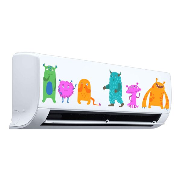 Funny Cartoons - AC Sticker Fridge Sticker Wall Sticker Split Ac Stickers Air Conditioner Sticker - Standard Size (Fit for All Models / Sizes /  Brands) - Image 2
