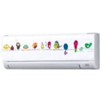 Funny Birds - AC Sticker Fridge Sticker Wall Sticker Split Ac Stickers Air Conditioner Sticker - Standard Size (Fit for All Models / Sizes /  Brands)