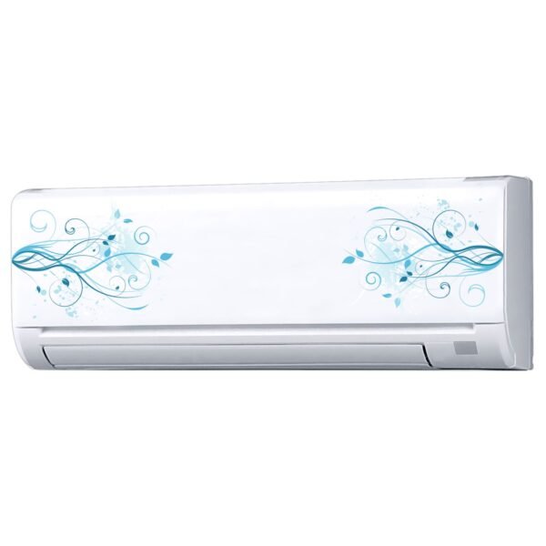 Floral Flower - AC Sticker Fridge Sticker Wall Sticker Split Ac Stickers Air Conditioner Sticker - Standard Size (Fit for All Models / Sizes /  Brands)
