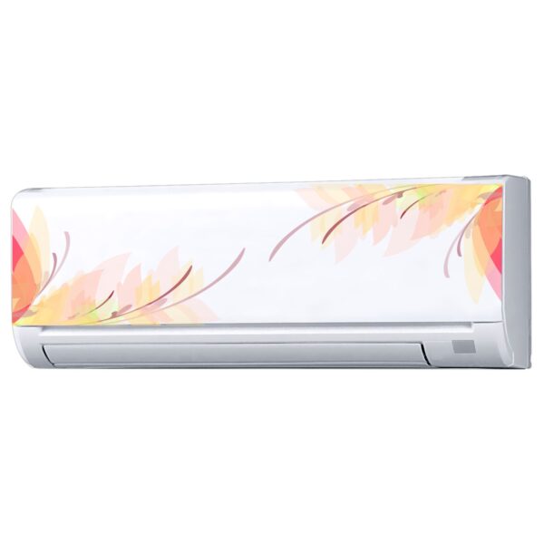 Floral Flower - AC Sticker Fridge Sticker Wall Sticker Split Ac Stickers Air Conditioner Sticker - Standard Size (Fit for All Models / Sizes /  Brands)