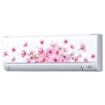 Floral Flower - AC Sticker Fridge Sticker Wall Sticker Split Ac Stickers Air Conditioner Sticker - Standard Size (Fit for All Models / Sizes /  Brands)