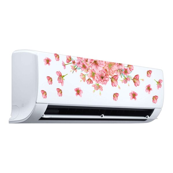 Floral Flower - AC Sticker Fridge Sticker Wall Sticker Split Ac Stickers Air Conditioner Sticker - Standard Size (Fit for All Models / Sizes /  Brands) - Image 2