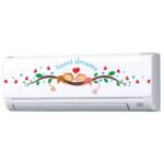 Monkey Cartoon Sweet Dreams - AC Sticker Fridge Sticker Wall Sticker Split Ac Stickers Air Conditioner Sticker - Standard Size (Fit for All Models / Sizes /  Brands)
