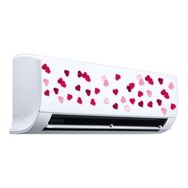 Heart Love Romantic - AC Sticker Fridge Sticker Wall Sticker Split Ac Stickers Air Conditioner Sticker - Standard Size (Fit for All Models / Sizes /  Brands)