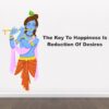 Krishna With Flute - Bhagavad Gita -Office - Inspirational - Motivational - Quotes - Wall Sticker