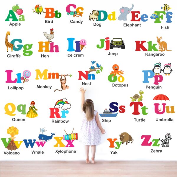 Alphabets - Baby - Kids - Learning - Education - Nursery - Pre School - Kinder Garden - Wall Sticker