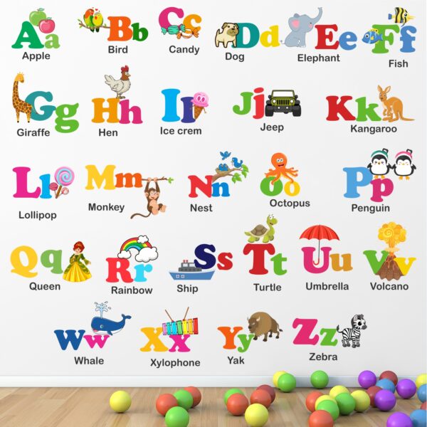 Alphabets - Baby - Kids - Learning - Education - Nursery - Pre School - Kinder Garden - Wall Sticker