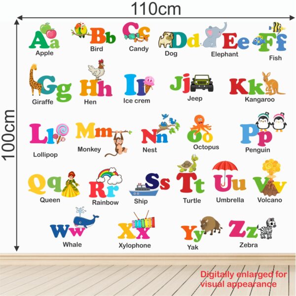 Alphabets - Baby - Kids - Learning - Education - Nursery - Pre School - Kinder Garden - Wall Sticker