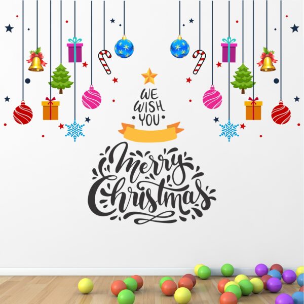 Christmas - Tree - Hanging - Decorations - Creative - Colorful - Wall Sticker