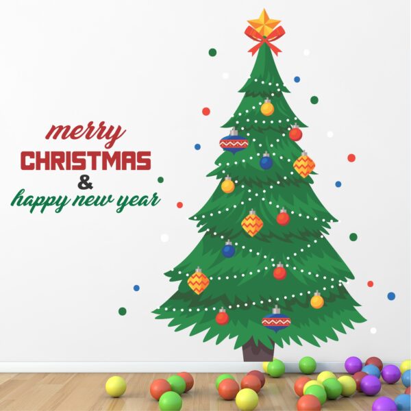 Christmas - Tree - Happy New Year - Decorations - Creative - Colorful - Wall Sticker