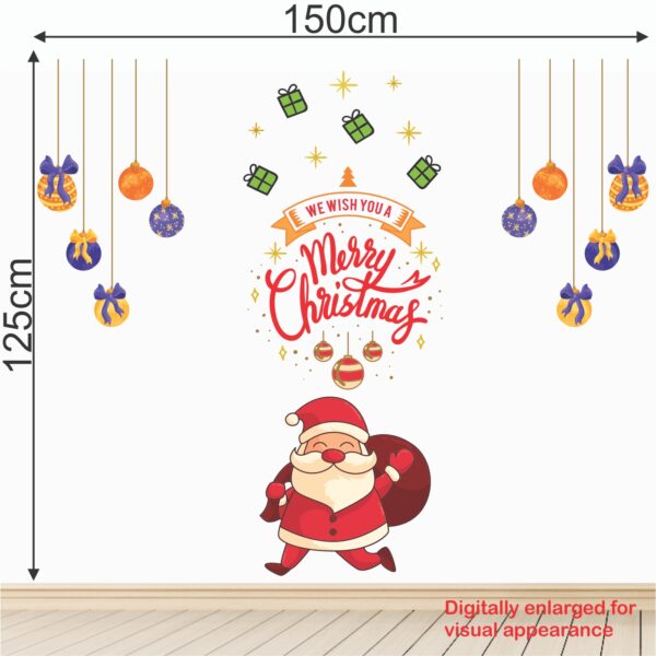 Christmas - Tree - Hanging - Decorations - Santa Claus - Creative - Colorful - Wall Sticker - Image 3