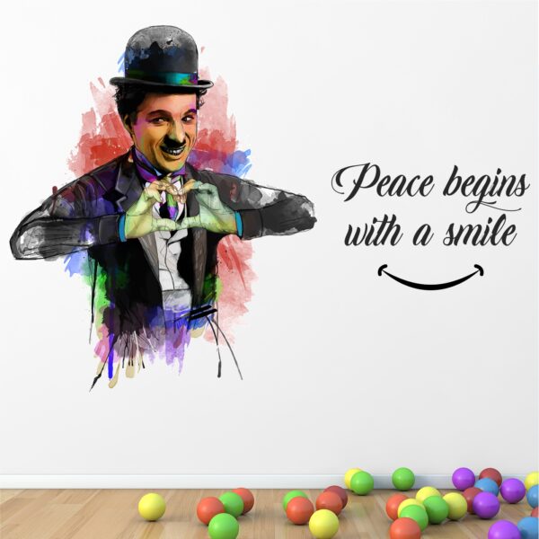 Charlie Chaplin - Inspirational - Motivational - Quotes - Creative - Colorful - Wall Sticker
