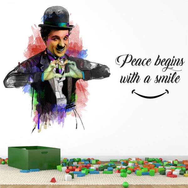 Charlie Chaplin - Inspirational - Motivational - Quotes - Creative - Colorful - Wall Sticker - Image 2